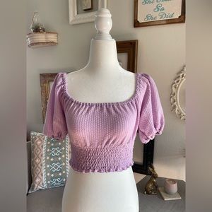 Altar’d State Women’s Purple Crop Top M